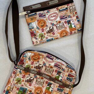 LeSportsac Hawaii Exclusive Medium Crossbody with matching pouch